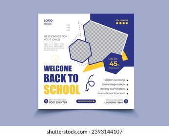 Back To School Admission post design, Admission Social Media Post Design
