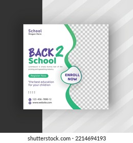 Back To School Admission Promotion Social Media Post Template