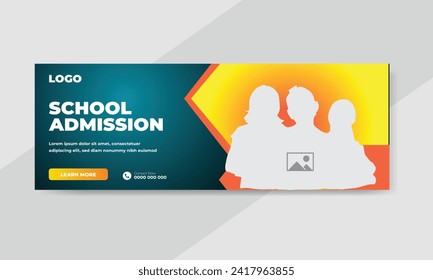 Back to school admission promotion social media post banner template