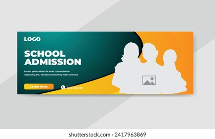 Back to school admission promotion social media post banner template
