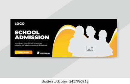 Back to school admission promotion social media post banner template