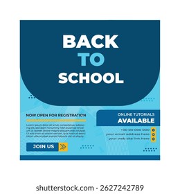 Back to School Admission Social Media Banner Design