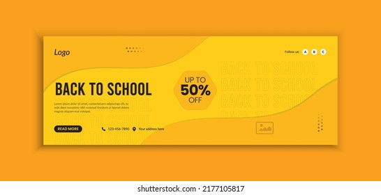Zurück zur Schule oder Schulzulassung Web-Banner-Gestaltung