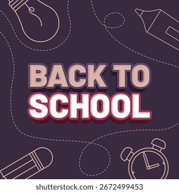Back to School Announcement with icon