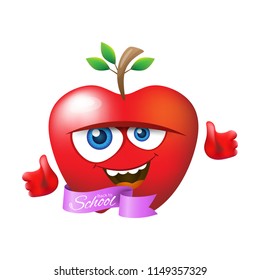 Back to school apple illustration