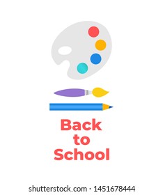 Back to school art background . Paper cut cartoon education supplies set in trendy craft style. Modern origami teaching and learning symbol design. Vector illustration