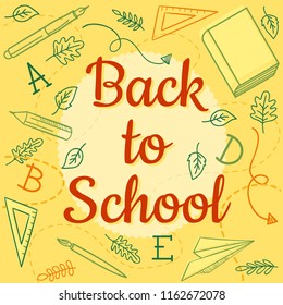 Back to school autumn background