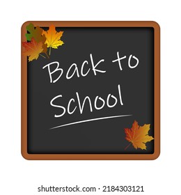 Back to School autumn blackboard vector illustration