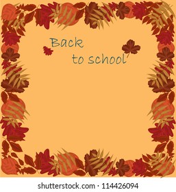 back to school autumn leaves