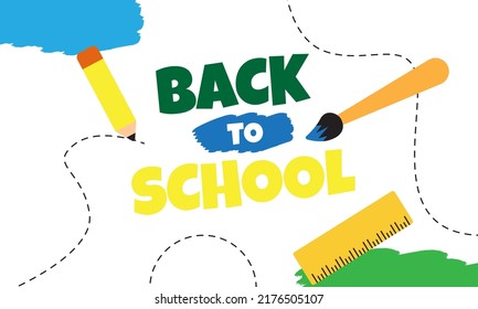 Zurück zur Schule Hintergrund für Banner, Bildschirmhintergrund, Poster und Schulwerbung
