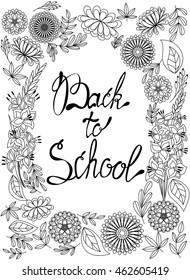Back to school background black and white