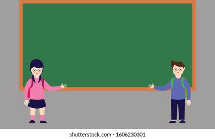 Back to school background as blank copy space text area illustration.