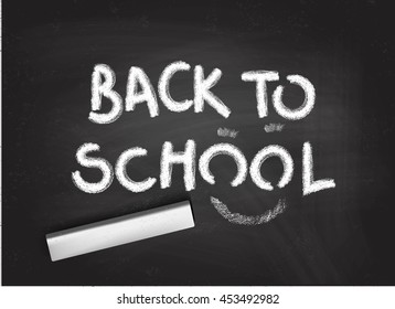 Back to school  background with chalk, blackboard.