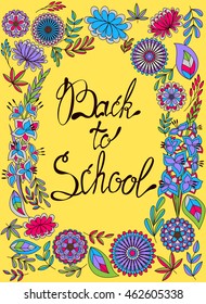Back to school background colorful