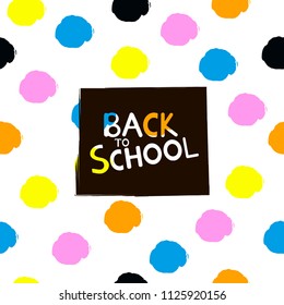 Back to school background with colorful circles. Vector illustration