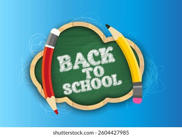 Back to school background with colorful pencils