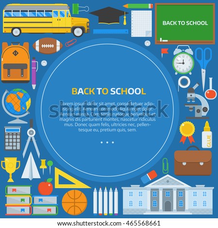 back school background congratulations card invitation stock vector back to school invitation template