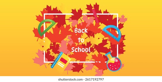 Back to School Background with Copy Space.