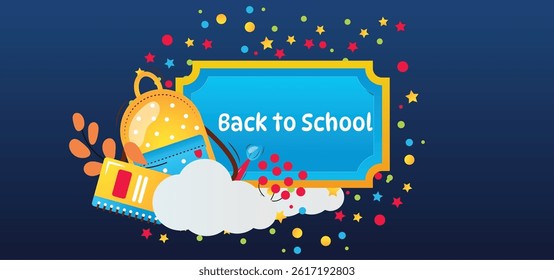Back to School Background with Copy Space.