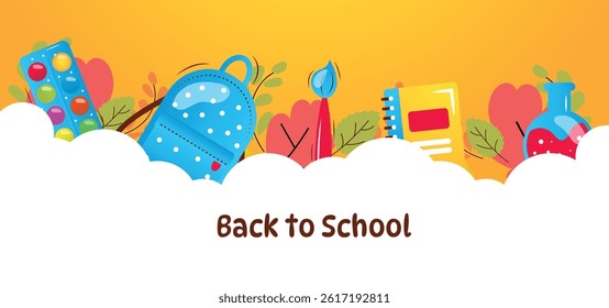 Back to School Background with Copy Space.