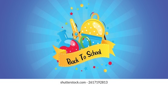 Back to School Background with Copy Space.