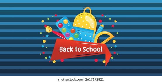 Back to School Background with Copy Space.