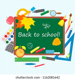 Back to School Background- for design, postcard, texture. vector illustration.