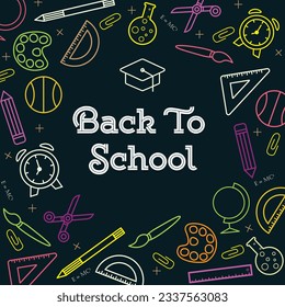 Back To School Background Design Template