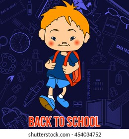 Back To School. background for design . Vector .  Illustration vector. Arts and Science Stickers. Education Concept.