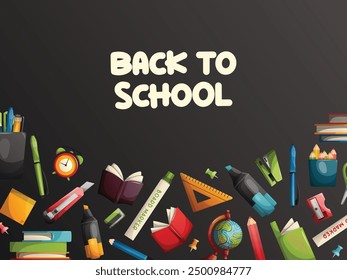 back to school background doodle
