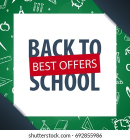 Back to School background. Education banner. Vector illustration