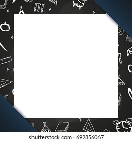 Back to School background. Education banner. Vector illustration