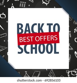 Back to School background. Education banner. Vector illustration