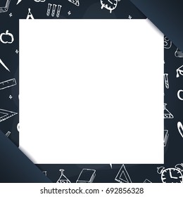 Back to School background. Education banner. Vector illustration