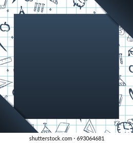 Back to School background. Education banner. Vector illustration