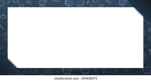 Back to School background. Education banner. Vector illustration