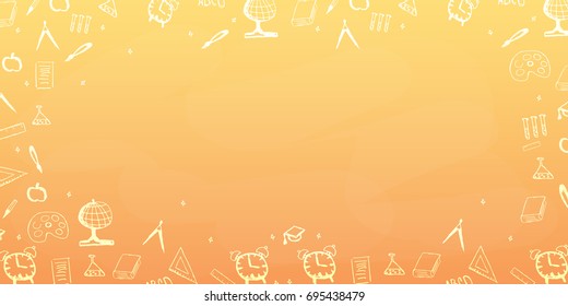 Back to School background. Education banner. Vector illustration
