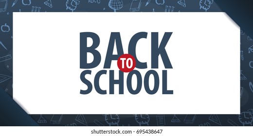 Back to School background. Education banner. Vector illustration