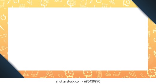 Back to School background. Education banner. Vector illustration