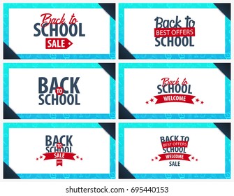 Back to School background. Education banner. Vector illustration