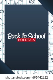 Back to School background. Education banner. Vector illustration