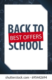 Back to School background. Education banner. Vector illustration
