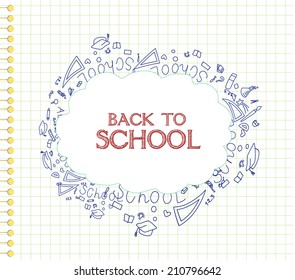 back to school background with education icons
