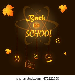 Back to school background  with education icons. vector illustration.