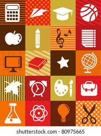 back to school - background with education icons