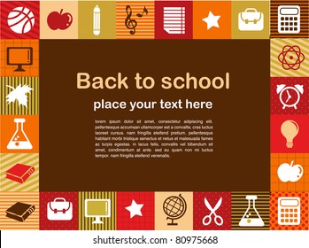 back to school - background with education icons