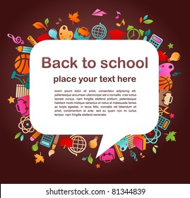 back to school - background with education icons