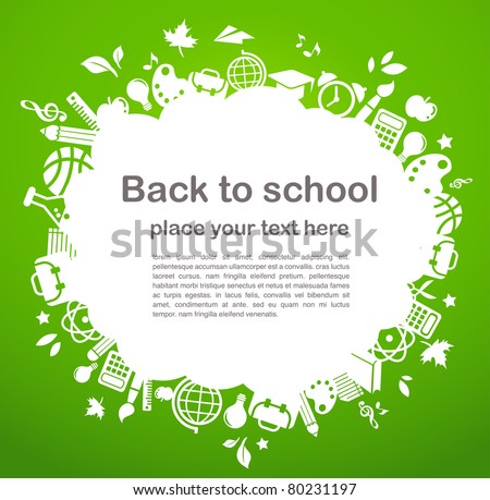 back to school - background with education icons