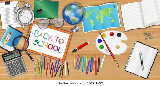 back to school background with education object