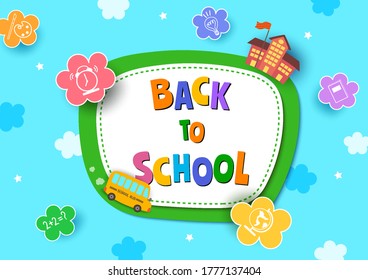 Back to school background with education symbol